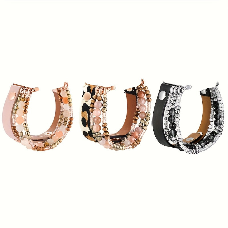Bead Braided Watch Strap for iWatch SE10 9 8 7 6 5 4 38mm 49mm