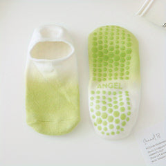 Tie Dyed Gradual Change Yoga Socks For Women Non-slip Low Top Socks