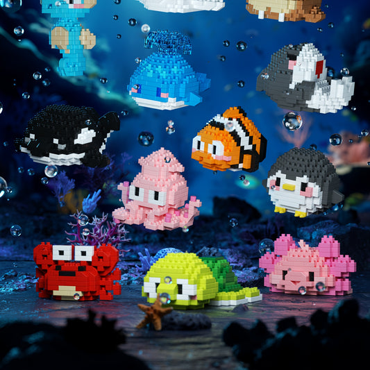 Marine Animal Building Blocks Set Educational Toy