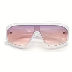Men's Vintage One Piece Lens Stainless Steel Sunglasses