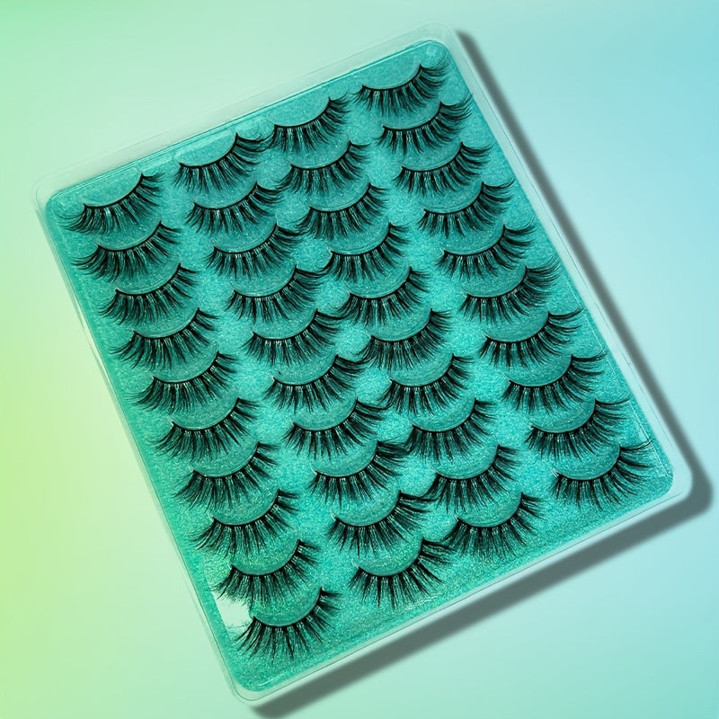 20 Pairs Fluffy Dramatic 3D Faux Mink Lashes for Stage