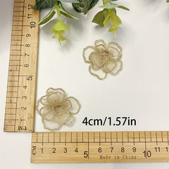 10pcs Lace Flower Patches DIY Clothing Appliques For Dress C