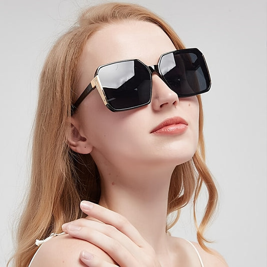 Vintage Square Sunglasses Women Flat Top Shade Eyeglasses