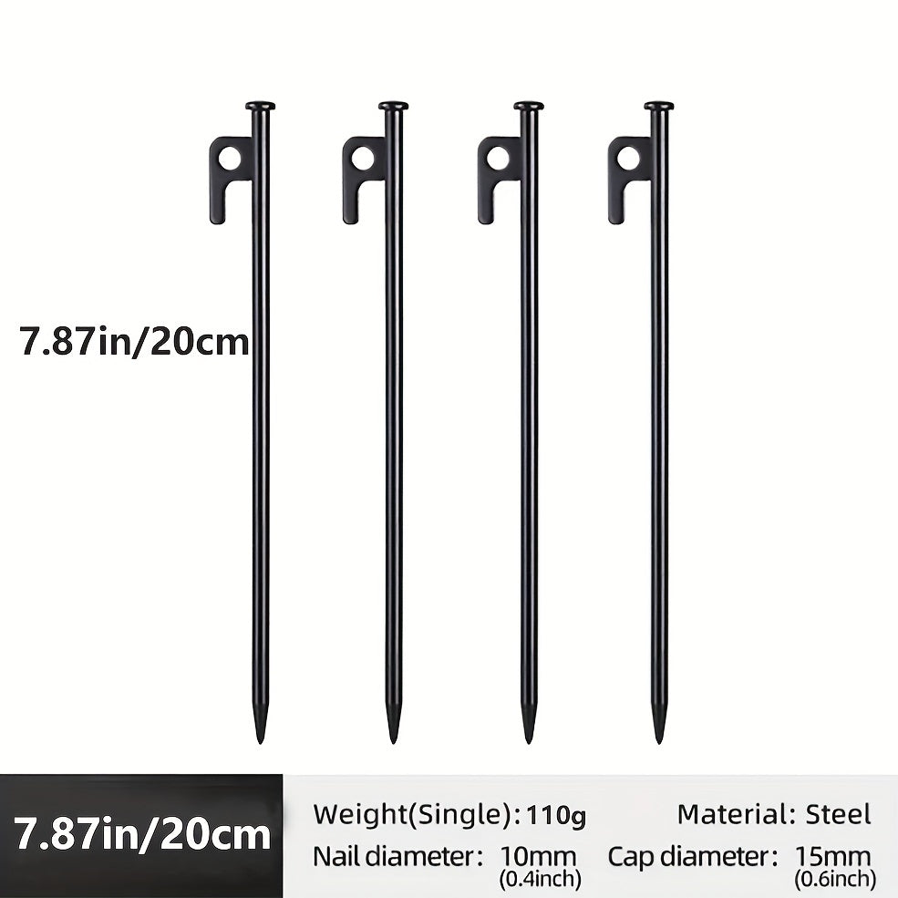 Portable Steel Tent Ground Nail Set for Windproof Fixing