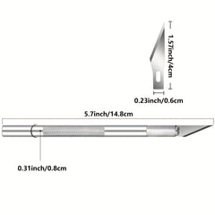 Stainless Steel Pumpkin Carving Set w/ 5 Blades - DIY Art Cutting Stencil