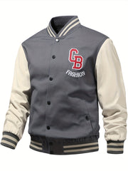 Men's Lightweight Letter Embroidery Baseball Jacket