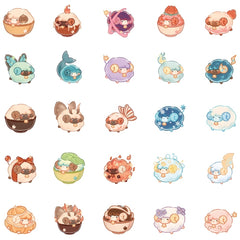50 Colorful Sheep Graffiti Stickers for Notebooks Guitars Toys