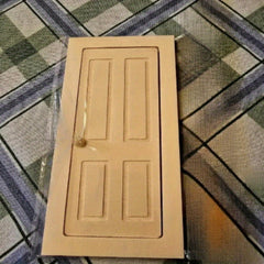 1:12 Scale Dollhouse Wooden Door Light Wood Finish Opening