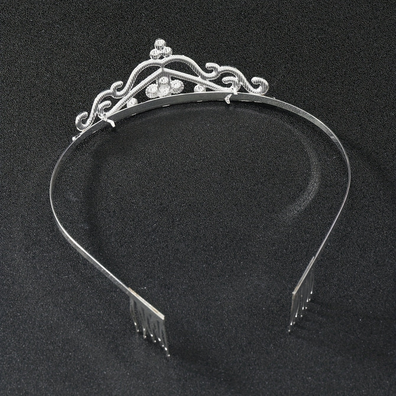 Silvery Rhinestone Headband Comb Hair Jewelry Tiara
