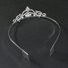 Silvery Rhinestone Headband Comb Hair Jewelry Tiara