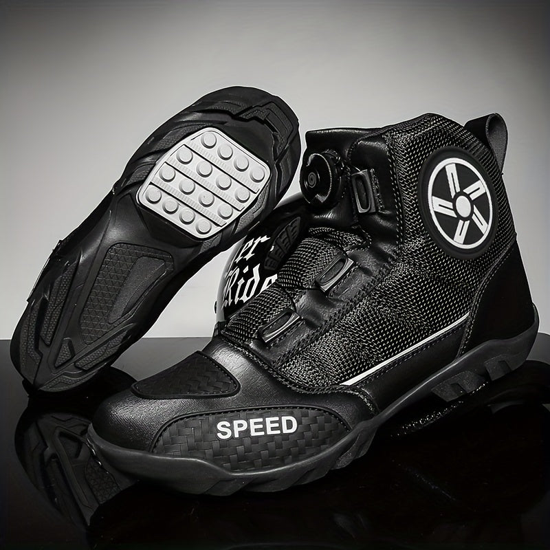 Men's Vintage High Top Motorcycle Riding Boots Non Slip Durable Shoes