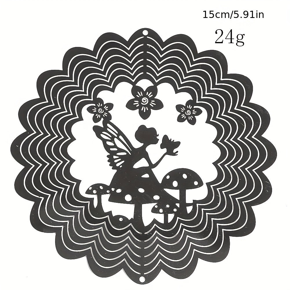 14 Wind Spinner Catcher 3D Rotating Stainless Steel Mirrored Patio Decor