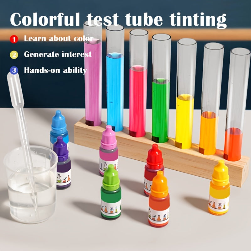 Kids Mixing Test Tube Experiment Kit Educational Sensory Learning Set
