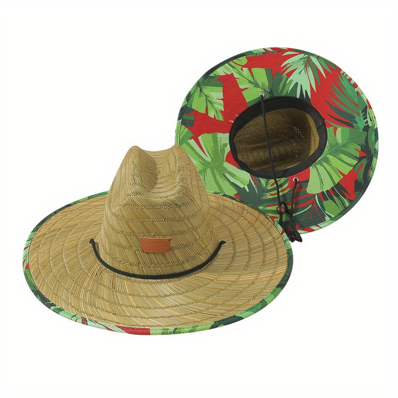 Boho Wide Brim Sun Hat Straw Hat UV Protection Women Summer