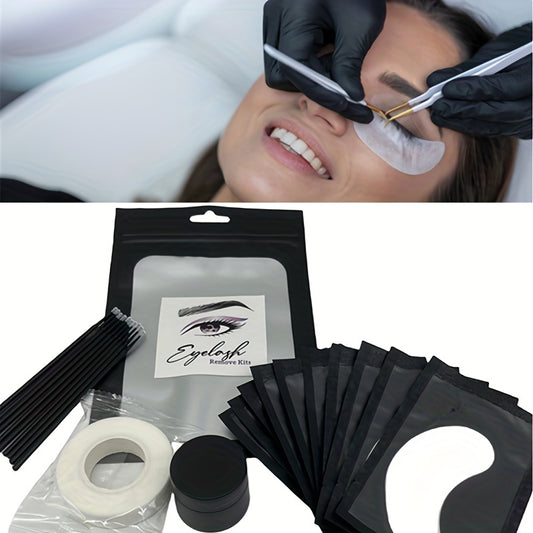 Professional Grafting Eyelashes Set with Gentle Glue Removal Cream
