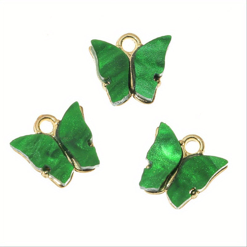 Acrylic Butterfly Alloy Necklace Earrings DIY Jewelry Accessories