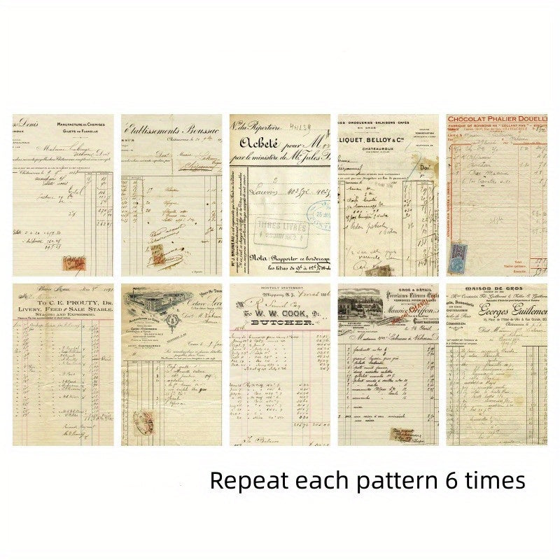 60pcs Ancient Rhyme Series Retro Literary Non-adhesive Paper Pack