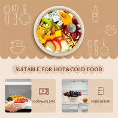 10pcs 16 oz Eco Friendly Biodegradable Sugarcane Pulp Bowl - Microwave Safe