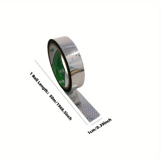 50m Roll Silver Glitter Laser Tape Bright Colorful Decorative Office Gift Wrappi