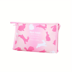 Rabbit & Letter Pattern Cosmetic Bag Portable Makeup Bag