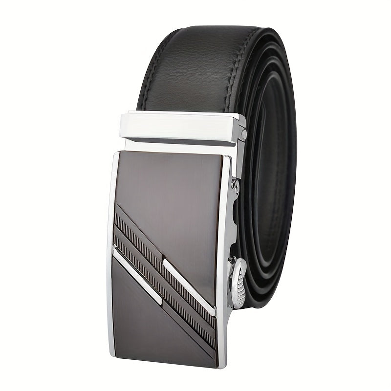Men's Leather Belt Metal Automatic Buckle High Belt For Men