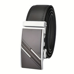 Men's Leather Belt Metal Automatic Buckle High Belt For Men