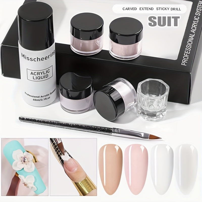Beginner Acrylic Nail Kit with Acrylic Powder & Liquid Set - Easy to Use