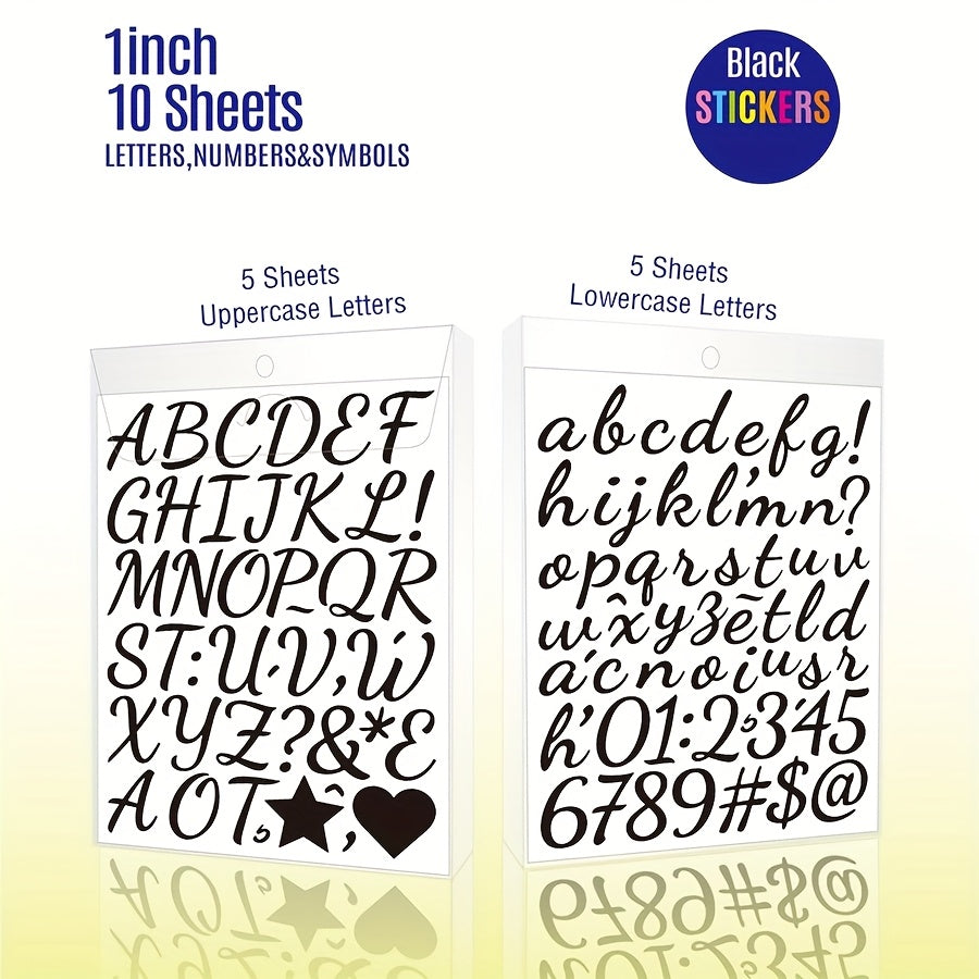 Vinyl Cursive Letters & Numbers Stickers Set 2 DIY Alphabet Decals – CRAZE