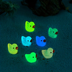 7pcs 10pcs Mini Multicolor Luminous Duckling Car Ornaments