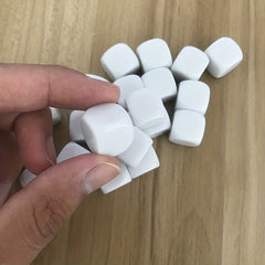 10pcs Smooth Dice For Teaching Table Gaming Blank Role Playing Toys DIY Dice