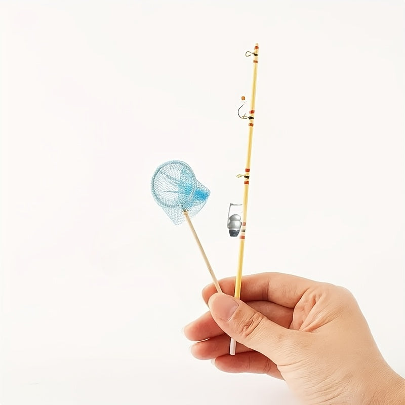 Dollhouse Fishing Rod Mini Model Life Scene Decoration