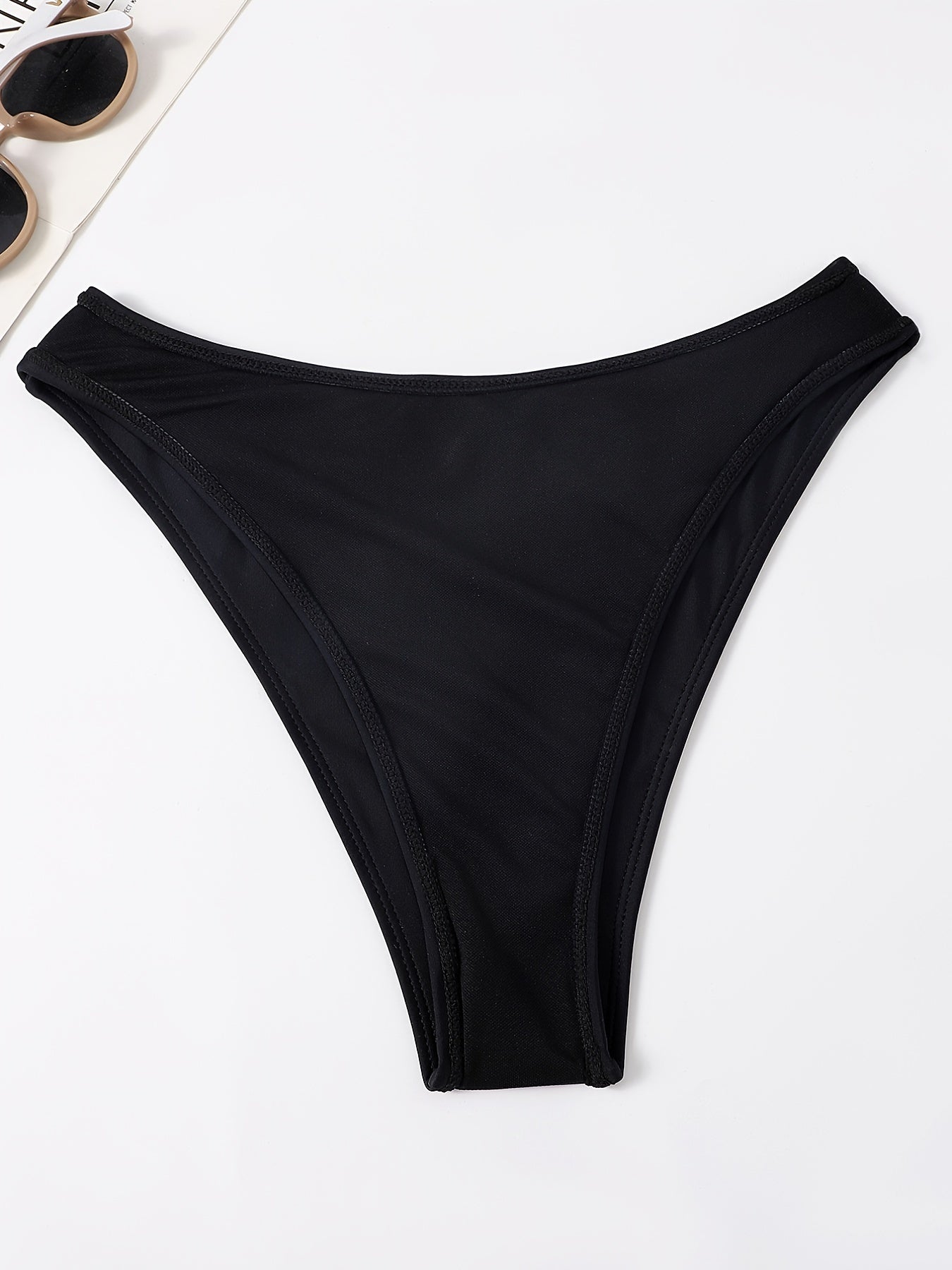 One Shoulder Cut Out Front Bikini Sets
