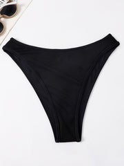 One Shoulder Cut Out Front Bikini Sets
