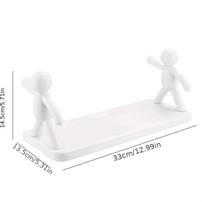 Small Man Rack Strong Self-Adhesive Storage Rack Wall Hanging