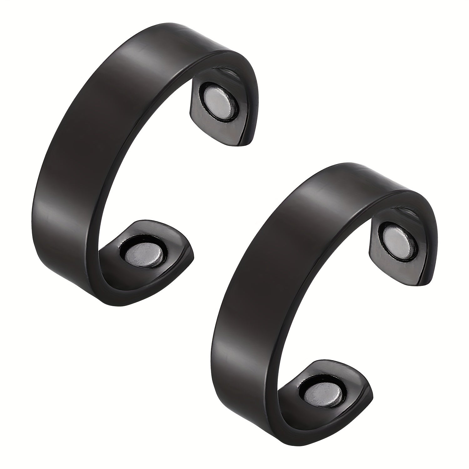 2Pcs Copper Magnetic Rings for Women Men Christmas Gift
