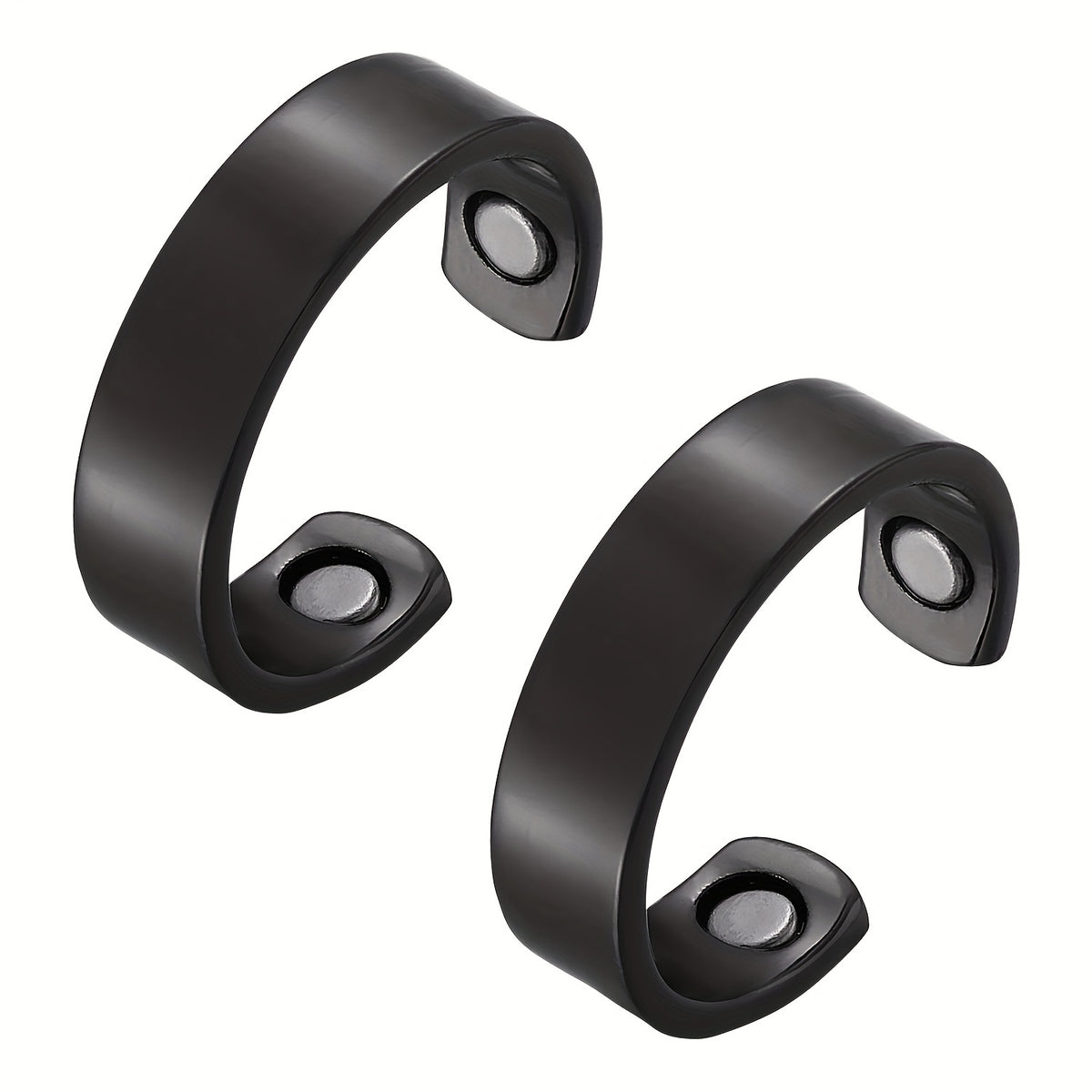 2Pcs Copper Magnetic Rings for Women Men Christmas Gift