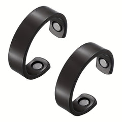 2Pcs Copper Magnetic Rings for Women Men Christmas Gift