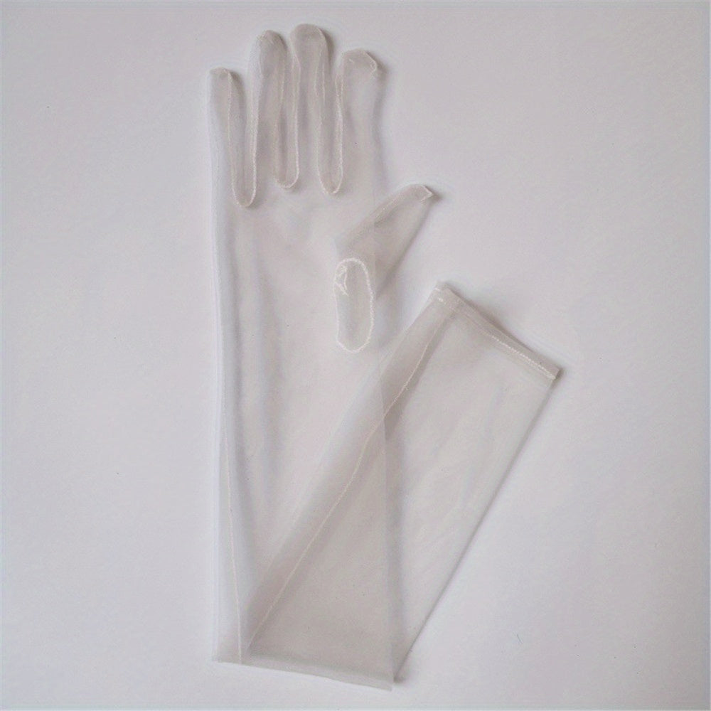 Vintage Mesh Gloves Thin Short Breathable Wedding Bridal Accessories