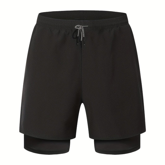 HOPLYNN Men's Running Shorts with Zipper Pocket Gym Workout