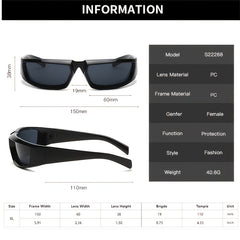 Y2K Wrap Around Sunglasses Vintage Punk Sports Shades