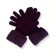 Warm Winter Gloves Solid Thickened Gloves Casual Outdoor Gloves