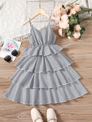 Girls Polka Dot Print Party Dress Kids Summer Clothes