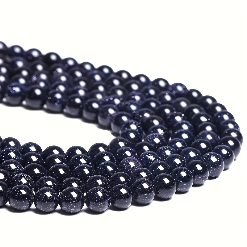 32pcs Natural Starry Sand Round Stone Gemstone for DIY Bracelet Necklace