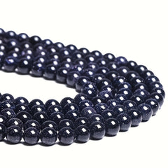32pcs Natural Starry Sand Round Stone Gemstone for DIY Bracelet Necklace