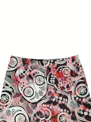 Skull Print Leggings Casual Sporty Skinny Leggings