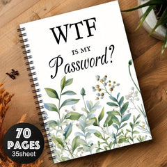 Funny Floral Spiral Notebook for Internet Login Details
