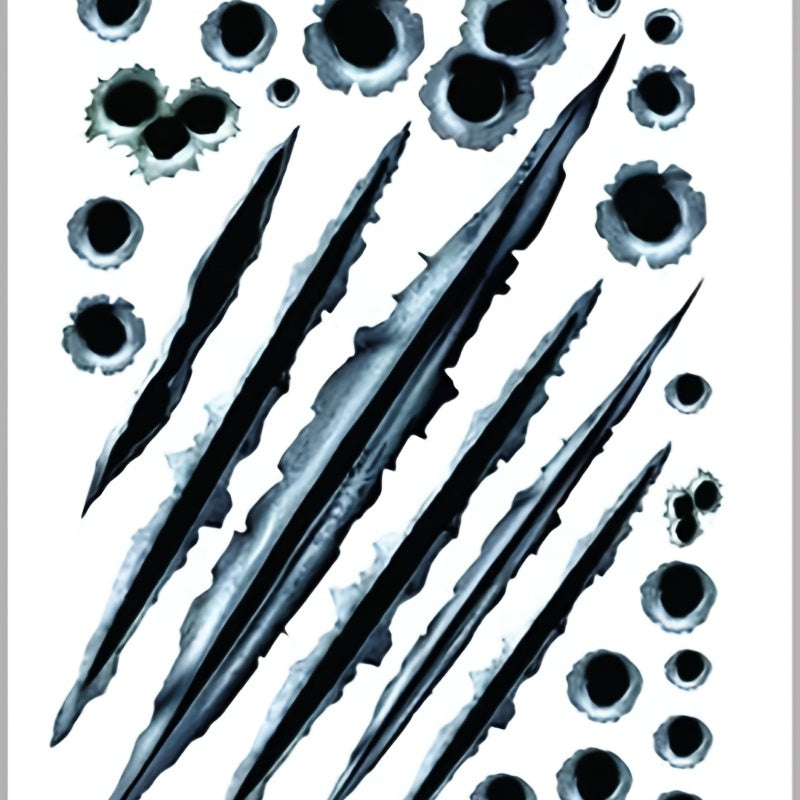 3D Simulation Bullet Hole Car Sticker Set