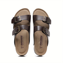 Men's Open Toe Slip On Strap Slides Non slip Sandals