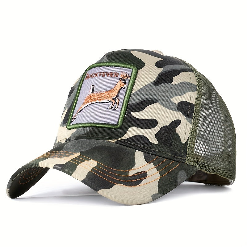 Animal Embroidery Baseball Cap Mesh Peaked Cap