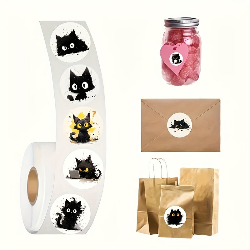 500pcs 1" Cat Sticker Vinyl Decals for Bottles Notebooks Computer